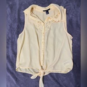 Forever 21 yellow dressy shirt S